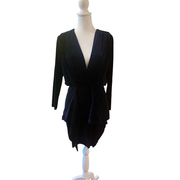 MISA Los Ángeles Velvet Ophelie Sheath Size 8 Dark Navy MSRP: $264 - Picture 5 of 11